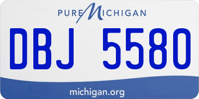 MI license plate DBJ5580