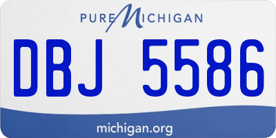 MI license plate DBJ5586
