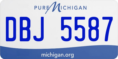 MI license plate DBJ5587