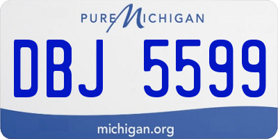 MI license plate DBJ5599