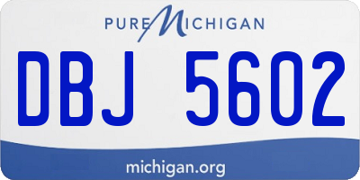 MI license plate DBJ5602