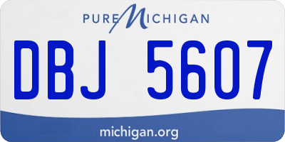 MI license plate DBJ5607