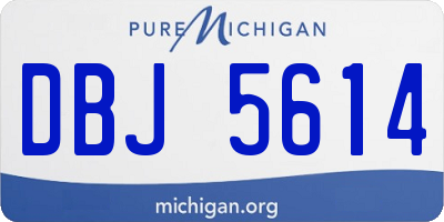 MI license plate DBJ5614