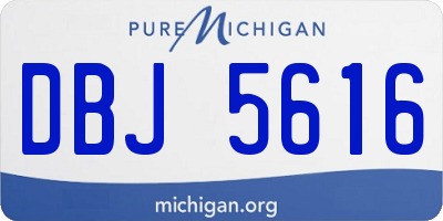 MI license plate DBJ5616