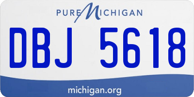 MI license plate DBJ5618