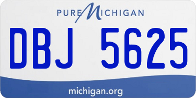 MI license plate DBJ5625