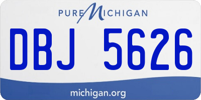 MI license plate DBJ5626