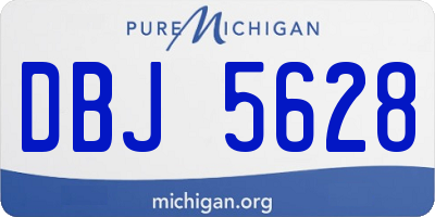 MI license plate DBJ5628