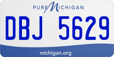 MI license plate DBJ5629