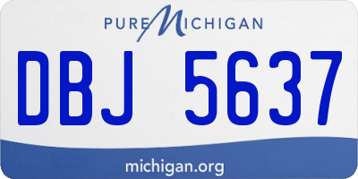 MI license plate DBJ5637