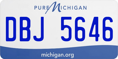 MI license plate DBJ5646