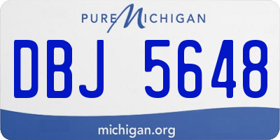 MI license plate DBJ5648