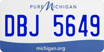 MI license plate DBJ5649
