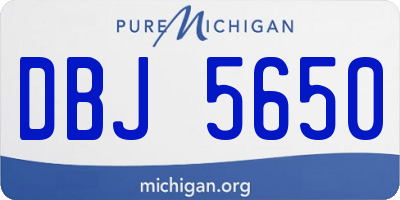 MI license plate DBJ5650