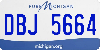MI license plate DBJ5664
