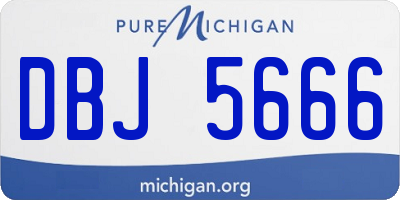 MI license plate DBJ5666