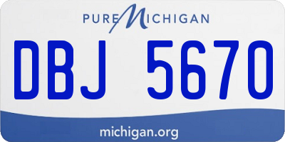 MI license plate DBJ5670