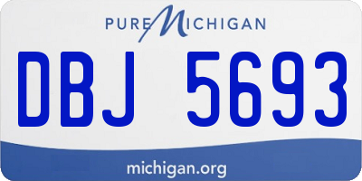 MI license plate DBJ5693