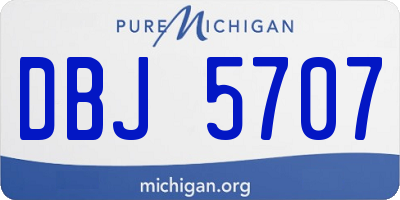 MI license plate DBJ5707