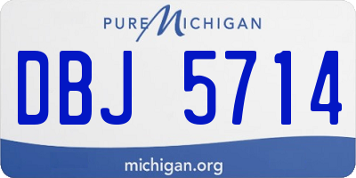 MI license plate DBJ5714