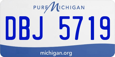 MI license plate DBJ5719