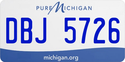 MI license plate DBJ5726