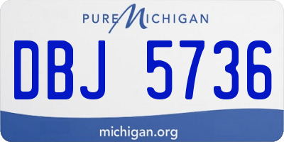 MI license plate DBJ5736