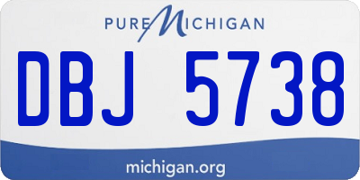 MI license plate DBJ5738
