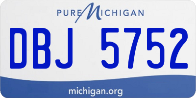 MI license plate DBJ5752