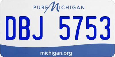 MI license plate DBJ5753