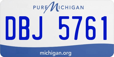 MI license plate DBJ5761