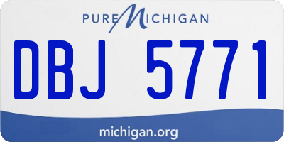 MI license plate DBJ5771