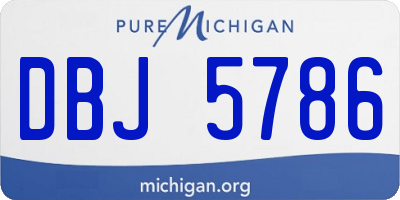 MI license plate DBJ5786
