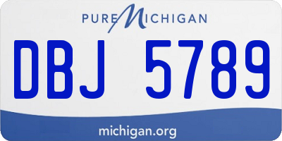 MI license plate DBJ5789