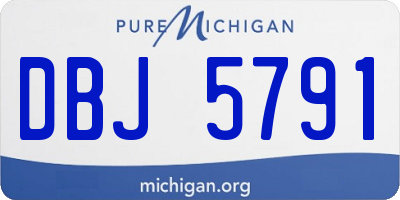 MI license plate DBJ5791