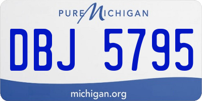 MI license plate DBJ5795