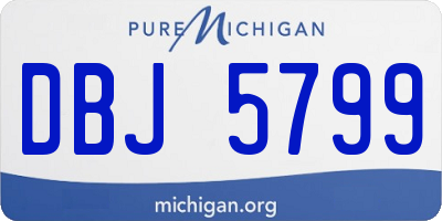 MI license plate DBJ5799