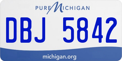 MI license plate DBJ5842