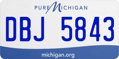 MI license plate DBJ5843