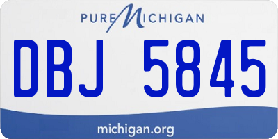 MI license plate DBJ5845