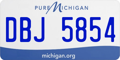 MI license plate DBJ5854