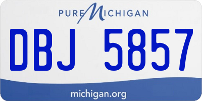 MI license plate DBJ5857