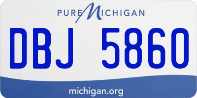 MI license plate DBJ5860