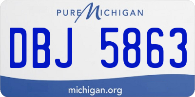 MI license plate DBJ5863