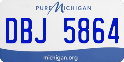 MI license plate DBJ5864