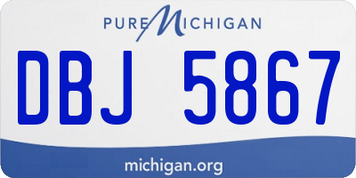 MI license plate DBJ5867
