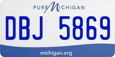 MI license plate DBJ5869