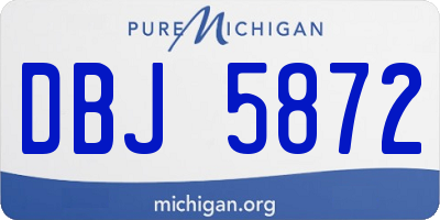 MI license plate DBJ5872