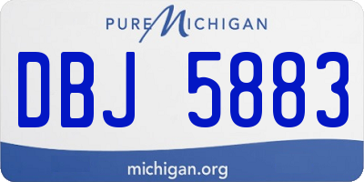 MI license plate DBJ5883