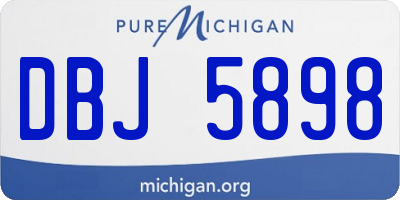 MI license plate DBJ5898